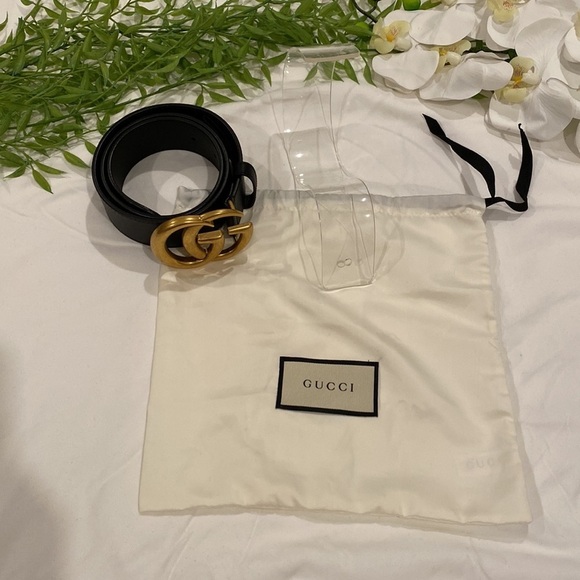 Gucci 2015 Re-Edition Black Wide Leather Belt - Picture 9 of 9